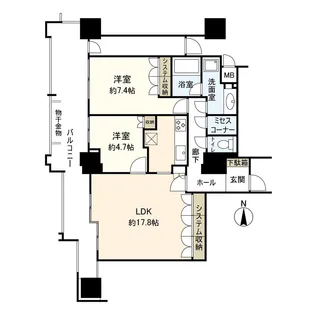 ファミール宝塚グランスイートタワー【18階】の間取り