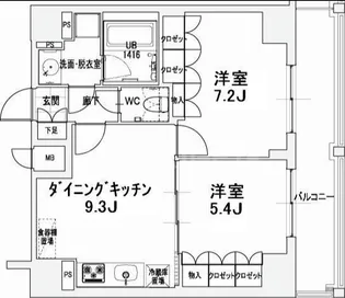 エスティメゾン王子【13階】の間取り