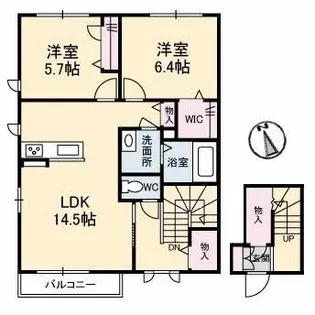 シャーメゾン田園【2階】の間取り