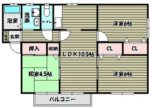 ドミールF【1階】の間取り