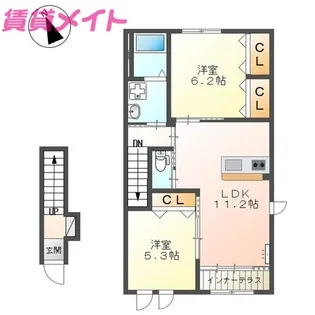 レーヴィア【2階】の間取り