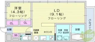 ヴィアーレ木ノ下二丁目【5階】の間取り