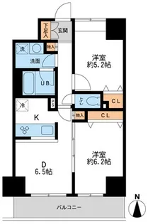 ウィルテラス千葉中央【9階】の間取り