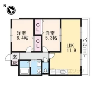 アースマーシマンション2【2階】の間取り