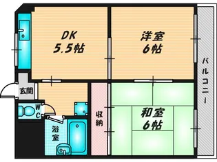 サンライフ若江本町【3階】の間取り
