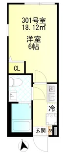 スターリング府中【3階】の間取り