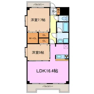 インペリアル豊明【3階】の間取り