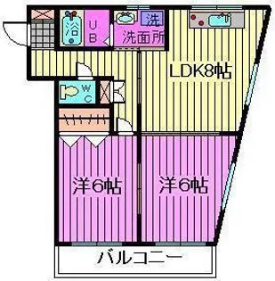 クレッセント堀の内【2階】の間取り