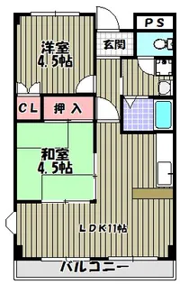 リバーサイドマンション【3階】の間取り