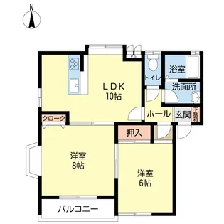 カーサ中山A【1階】の間取り