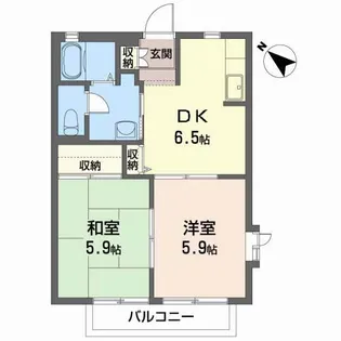 ディアコートタウンII【2階】の間取り