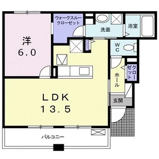 シャルム・コートII【1階】の間取り