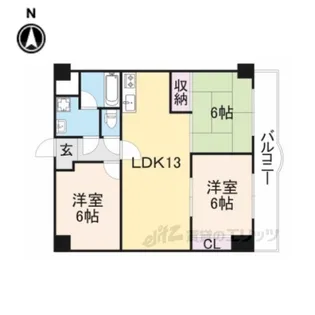 フェルザ長田【2階】の間取り