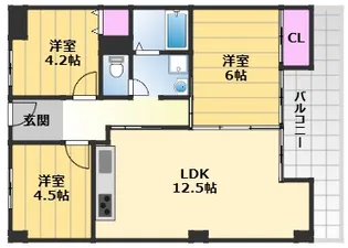 カーサくずのは【3階】の間取り