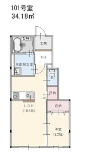 シーサーハイム【1階】の間取り