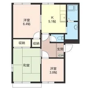 チェリーハイツA【1階】の間取り