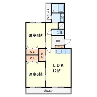 緑ハイツ【3階】の間取り