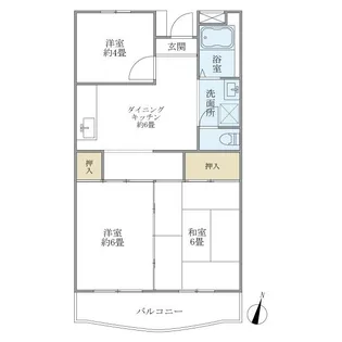 若尾山ハイツ【3階】の間取り