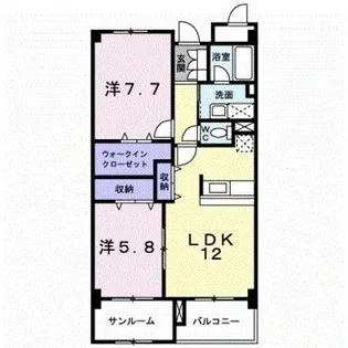 シャトー グラース【2階】の間取り