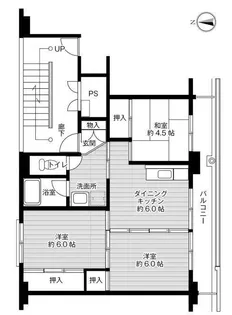 ビレッジハウスせんぼく1号棟【3階】の間取り