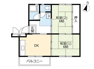 URこま川【4階】の間取り