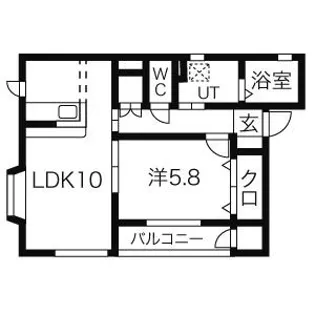 プレジール2番館【1階】の間取り