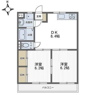 ガーデンハウス【2階】の間取り