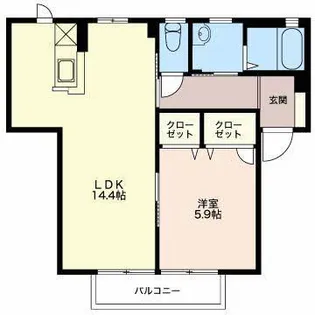 モンプラース A棟【2階】の間取り