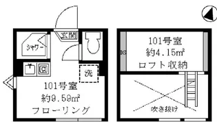 ティ・アーモフェザー【1階】の間取り