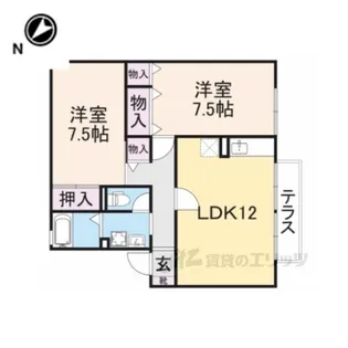 EASTNONAMI弐番館【1階】の間取り