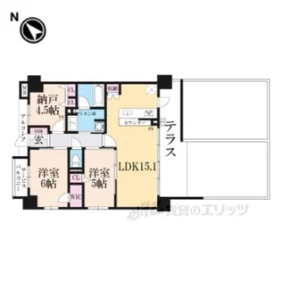 プレサンスロジェ京都西大路【1階】の間取り