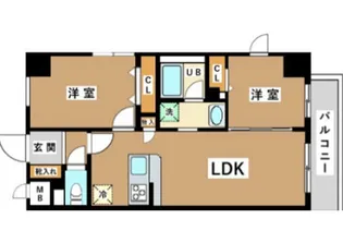 JU TOWER FRONT亀沢【6階】の間取り
