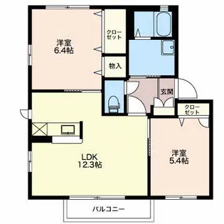 ウエストコート【1階】の間取り