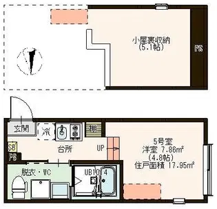 ハーモニーテラス関原【2階】の間取り