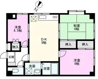 カルム越谷【1階】の間取り