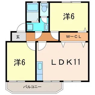 グリーンガーデン稲場A【3階】の間取り