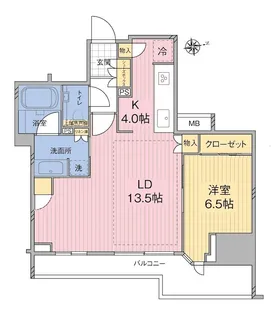 ザ・パークハウス調布【13階】の間取り