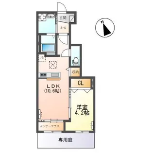 シトロソレイル【1階】の間取り