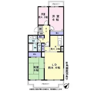 パティオ岸和田【3階】の間取り