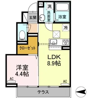 オネット光が丘【1階】の間取り