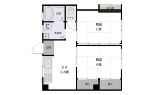TKマンション【2階】の間取り