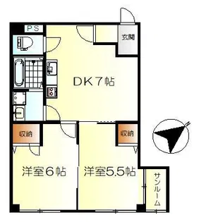 N東中央【2階】の間取り