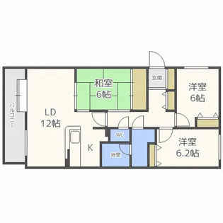MANSION KURODA南8条II【3階】の間取り