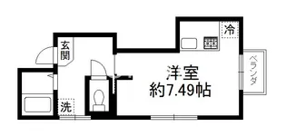 ハチセ若宮ハイツ【2階】の間取り