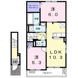 ルミエール ジャルダン【2階】の間取り