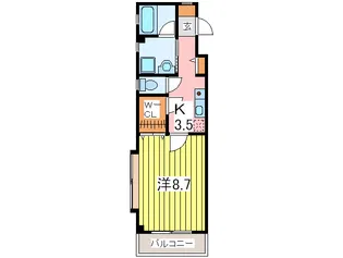 ベレッツァ【3階】の間取り