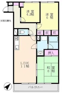 ロークガーデン【1階】の間取り