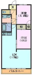 サンハイツ池場【5階】の間取り