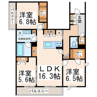 ムライチ・ガーデン花立【2階】の間取り