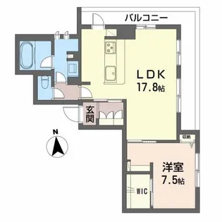 イスタナ若松【2階】の間取り